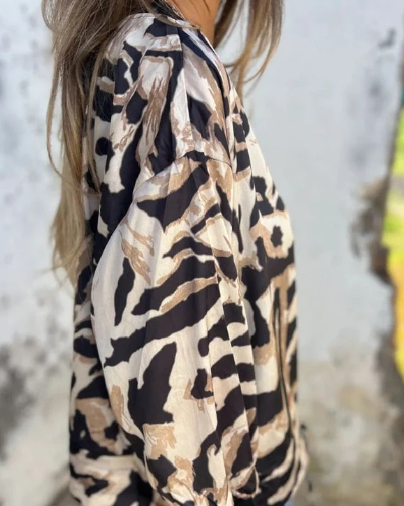 DARALI | Stylowa kurtka typu bomber z nadrukiem