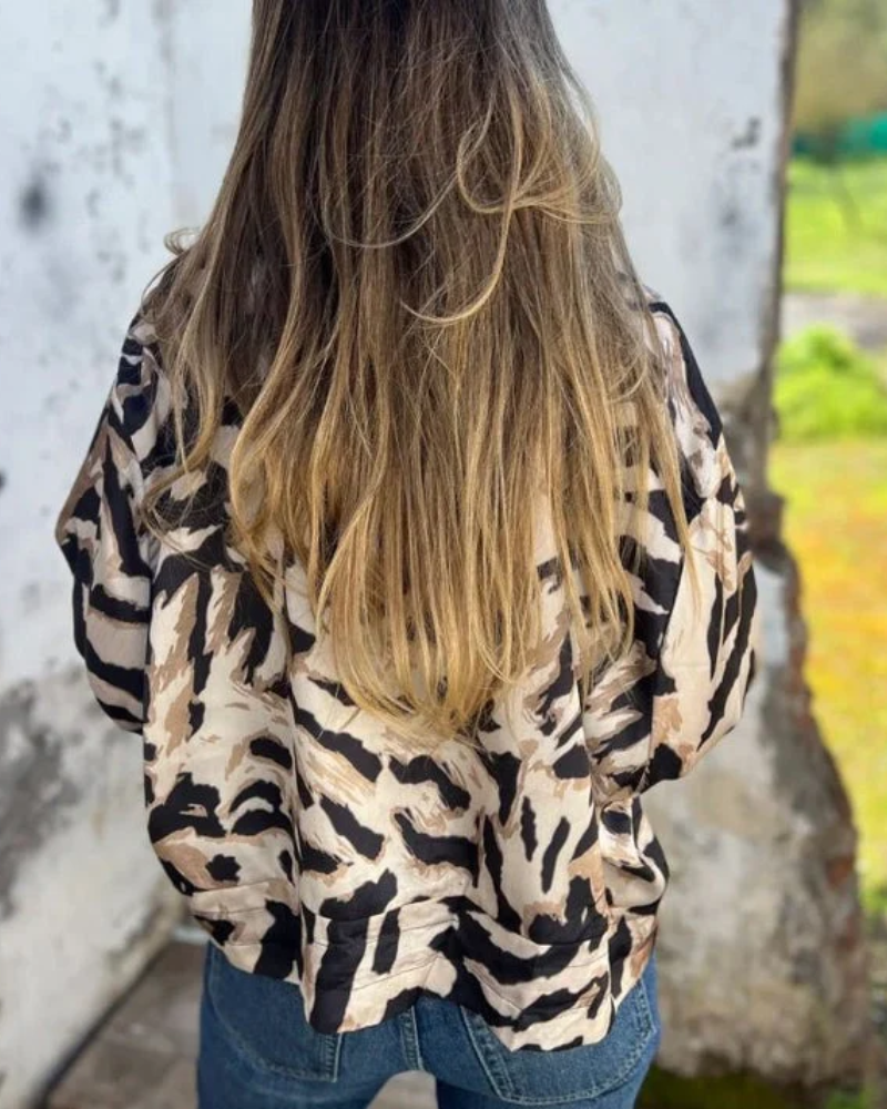 DARALI | Stylowa kurtka typu bomber z nadrukiem 