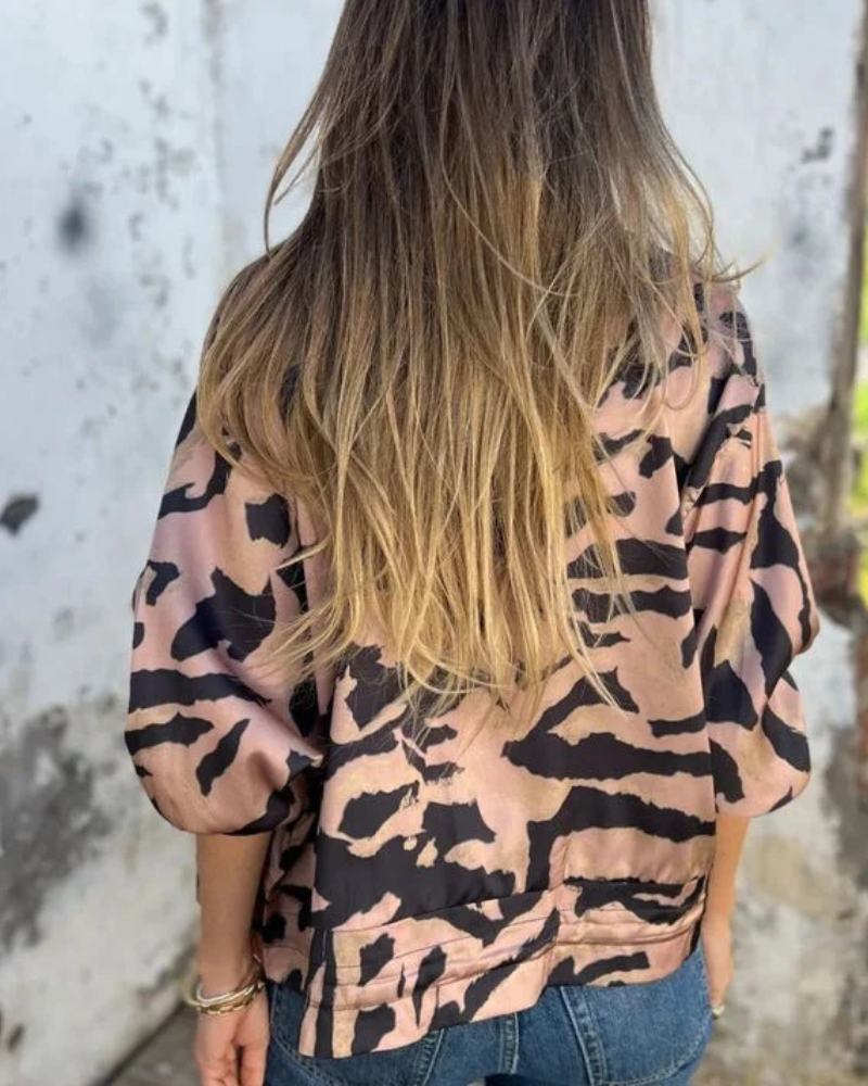 DARALI | Stylowa kurtka typu bomber z nadrukiem 